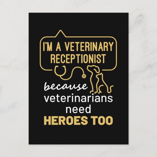 Ik ben een held van de receptie van de dierenarts briefkaart (Voorkant)