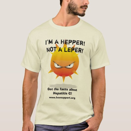 Ik ben een Hepper. Geen Leper! T-shirt (Voorkant)