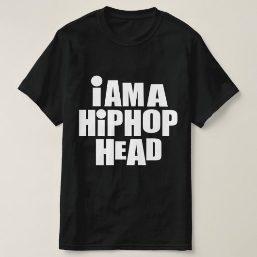 Ik ben een HipHop Head T-shirt (Design voorkant)