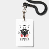 Ik ben een Hipster Badge (Back with Lanyard)