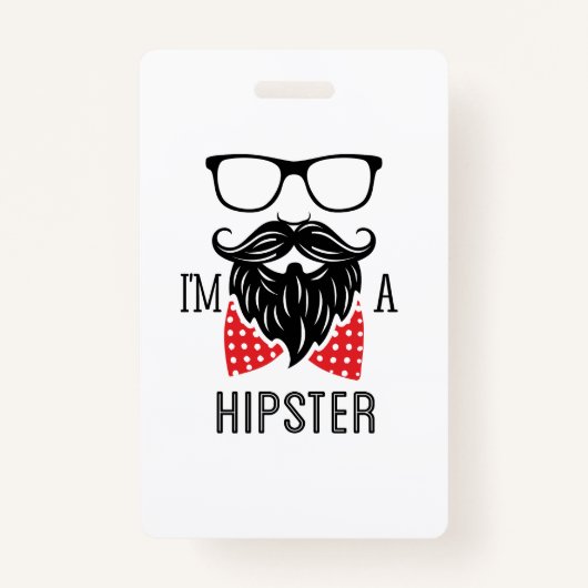 Ik ben een Hipster Badge (Voorkant)