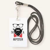 Ik ben een Hipster Badge (Achterkant met draagriem)