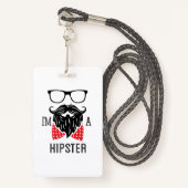 Ik ben een Hipster Badge (Voorkant met draagriem)