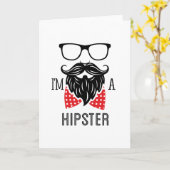 Ik ben een Hipster Kaart (Gele Bloem)