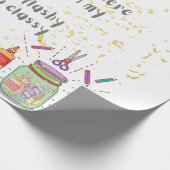 Ik ben een hobbymeisje in een hobbywereld cadeaupapier (Hoek)