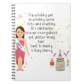 Ik ben een hobbymeisje in een hobbywereld notitieboek (Voorkant)