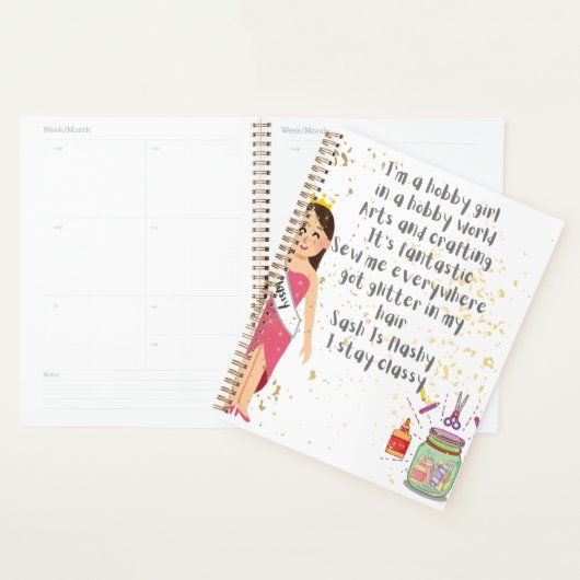 Ik ben een hobbymeisje in een hobbywereld planner (Display)