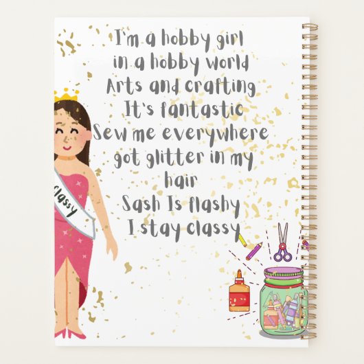Ik ben een hobbymeisje in een hobbywereld planner (Achterkant)