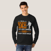 Ik ben een Hockey papa Funny Fathers Day T-shirt (Voorkant volledig)