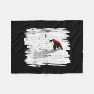 Ik ben een Hockey Player Fleece Deken