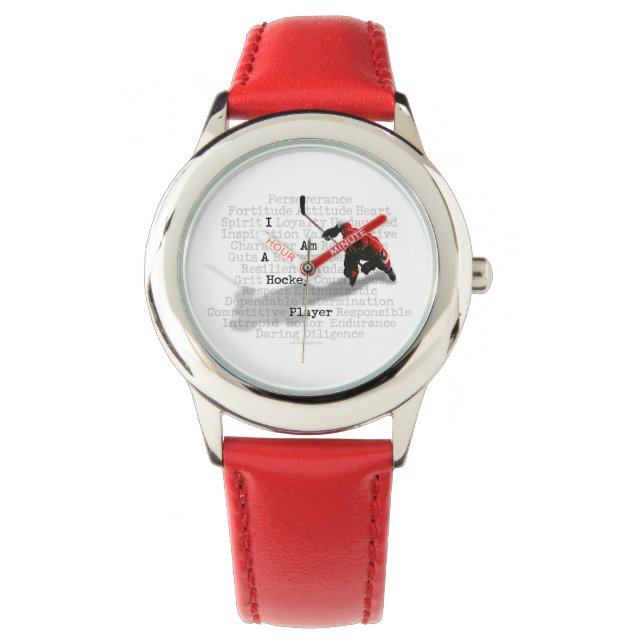 Ik ben een Hockey Player Horloge (Voorkant)