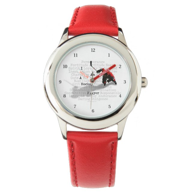 Ik ben een Hockey Player Horloge (Voorkant)