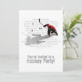 Ik ben een Hockey Player party Invitation Kaart (Staand voorkant)