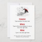 Ik ben een Hockey Player party Invitation Kaart (Achterkant)