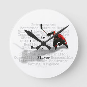 Ik ben een Hockey Player Ronde Klok