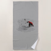 Ik ben een Hockey Player Strandlaken (Voorkant)