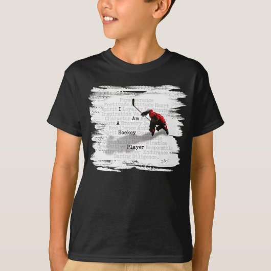 Ik ben een Hockey Player T-shirt (Voorkant)