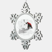 Ik ben een Hockey Player Tin Sneeuwvlok Ornament (Rechts)