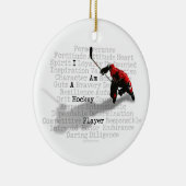 Ik ben een Hockey-speler Keramisch Ornament (Rechts)