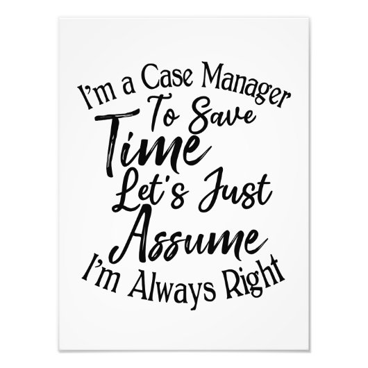 Ik ben een Hoesje manager om tijd te besparen, lat Foto Afdruk (Voorkant)