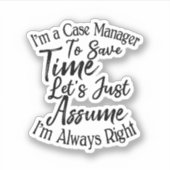 Ik ben een Hoesje manager om tijd te besparen, lat Sticker (Voorkant)