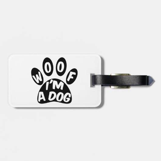 Ik ben een hond bagagelabel (Achterkant horizontaal)
