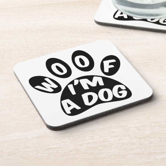 Ik ben een hond bier onderzetter (Linkerzijde)