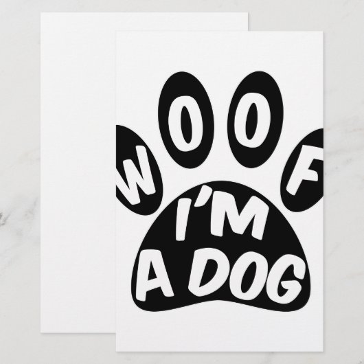 Ik ben een hond briefpapier (Voorkant / Achterkant)