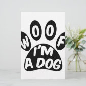 Ik ben een hond briefpapier (Staand voorkant)