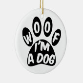 Ik ben een hond keramisch ornament (Rechts)