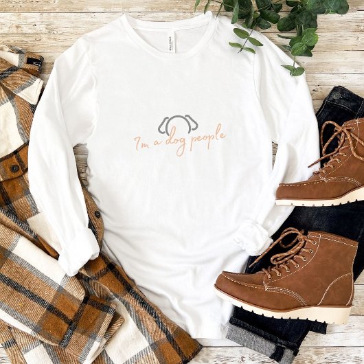 Ik ben een hond persoon op maat T-shirt met lange