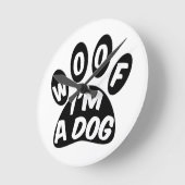 Ik ben een hond ronde klok (Hoek)