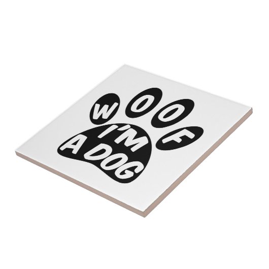 Ik ben een hond tegeltje (Zijkant)