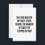 Ik ben een hondenloopster. Mijn dagelijkse stappen Bedankkaart<br><div class="desc">hondenroller cadeau</div>