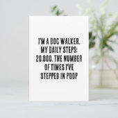 Ik ben een hondenloopster. Mijn dagelijkse stappen Bedankkaart (Staand voorkant)