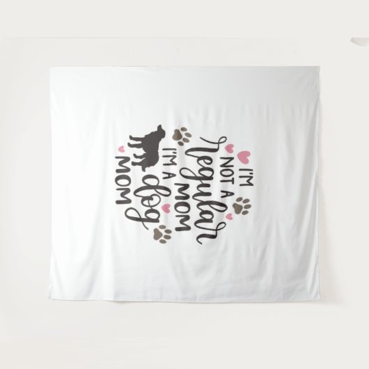 Ik ben een hondenmoeder wandkleed (Voorkant (horizontaal))