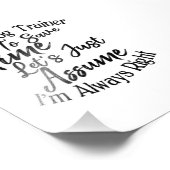 Ik ben een hondentrainer om tijd te besparen, late foto afdruk (Hoek)