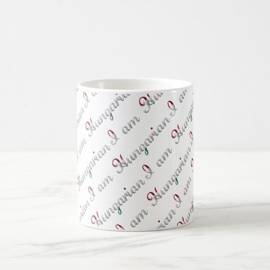 Ik ben een Hongaars landgepride typografische patr Koffiemok (Center)