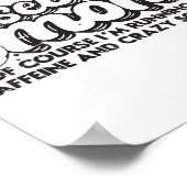 Ik ben een honkbalmoeder natuurlijk ren ik op Caff Poster (Hoek)