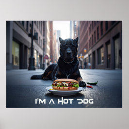 IK BEN EEN HOT DOG - CHILI DOG - POSTER