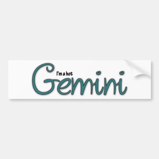Ik ben een Hot Gemini Bumpersticker (Voorkant)