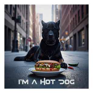 IK BEN EEN HOTDOG - CHILI DOG - PERFECT POSTER