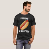 Ik ben een hotdog Lazy Costume Party Funny Hal T-shirt (Voorkant volledig)