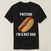 Ik ben een hotdog Lazy Costume Party Funny Hal T-shirt (Design voorkant)