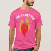 Ik ben een Hottie Funny Red Pepper Schattige Spicy T-shirt (Voorkant)