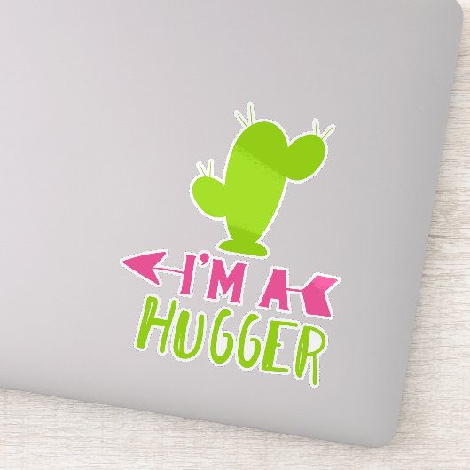 Ik ben een Hugger, Cactus, Cacti, Succulent, Plant Sticker (Detail)