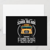 Ik ben een hulpondersteuner in de schoolbus Funny Kaart (Voorkant / Achterkant)