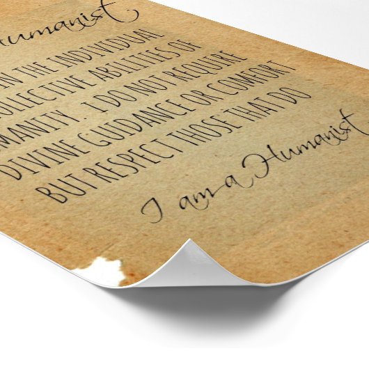 IK BEN EEN HUMANISS POSTER (Hoek)