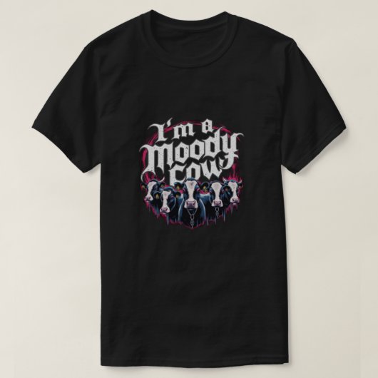 Ik ben een humeurige koe t-shirt (Design voorkant)