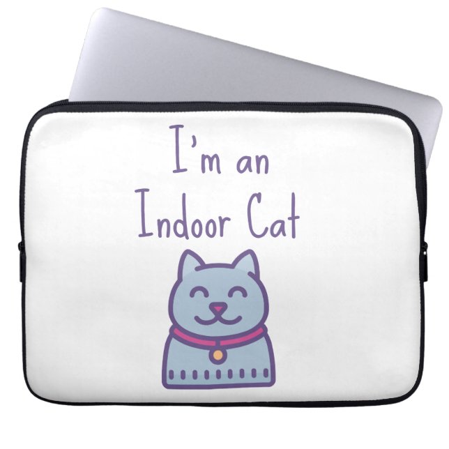 Ik ben een Humor Cat Cat Lover. Laptop Sleeve (Voorkant)